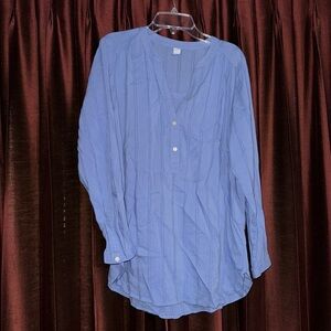 OLD NAVY BLUE LONG SLEEVE BLOUSE SIZE SMALL